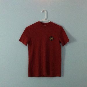 Mock Neck Logo Patch Vans Tshirt